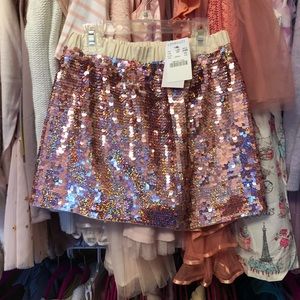 Crewcuts J CREW Pink Sequin Skirt 4-5